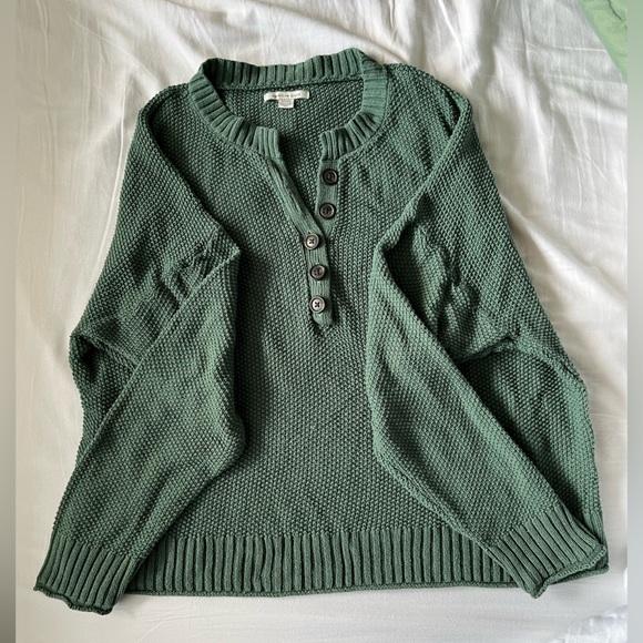 American Eagle Knit 3/4 Button Sweater - Picture 1 of 2